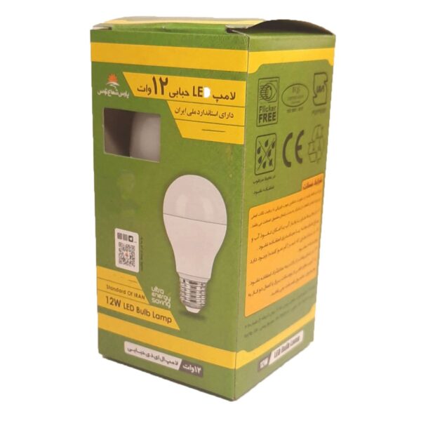 لامپ LED SMD حبابی 12 وات پارس شعاع توس پایه E27