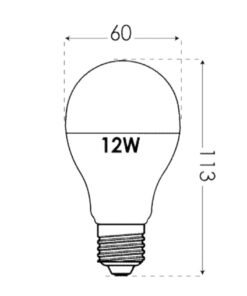 لامپ LED SMD حبابی 12 وات پارس شعاع توس پایه E27