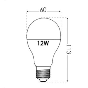 لامپ LED SMD حبابی 12 وات پارس شعاع توس پایه E27