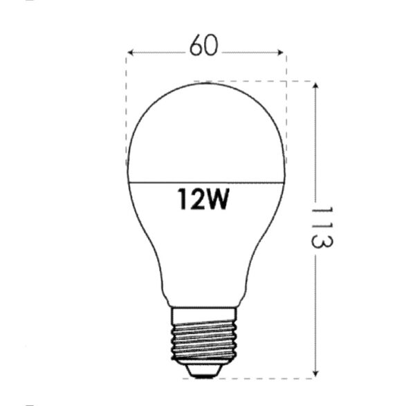 لامپ LED SMD حبابی 12 وات پارس شعاع توس پایه E27