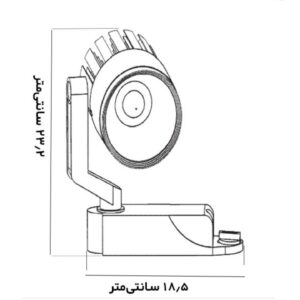 چراغ ریلی COB بدنه سفید 50 وات پارس شعاع توس