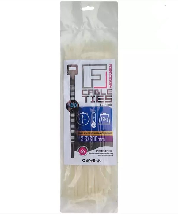 بست کمربندی فروزش سایز 30cm, عرض 3.6 بسته ۱۰۰ عددی