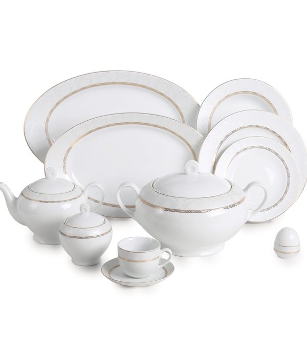 سرویس چینی زرین ۱۰۲ پارچه کامل ایتالیااف هدیه طلایی