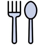 plate fork and spoon icon