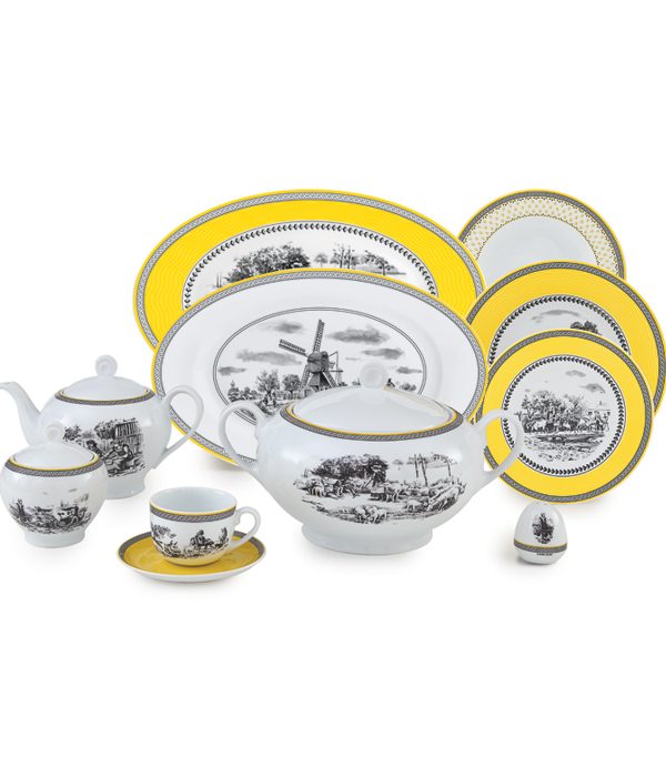 سرویس چینی زرین ۱۰۲ پارچه کامل ایتالیااف ویلیج