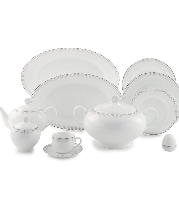 سرویس چینی زرین ۱۰۲ پارچه کامل ایتالیااف مونبلان مشکی