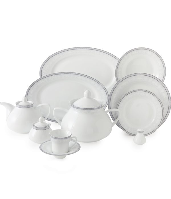 سرویس چینی زرین ۱۰۸ پارچه کامل شهرزاد وایت رز