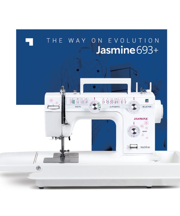 چرخ خیاطی و گلدوزی کاچیران سری یاسمین مدل +693 با سوزن نخکن و درب