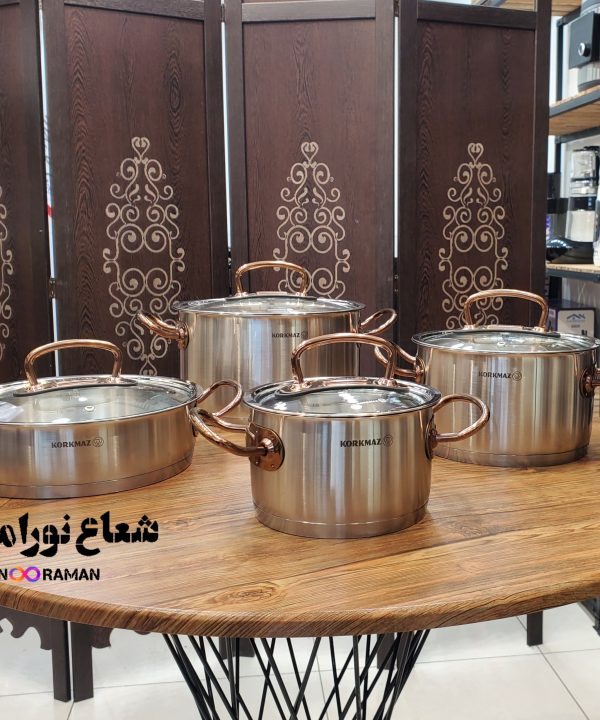 سرویس قابلمه ۸ پارچه کرکماز مدل پرولین دسته رزگلد Proline A1149