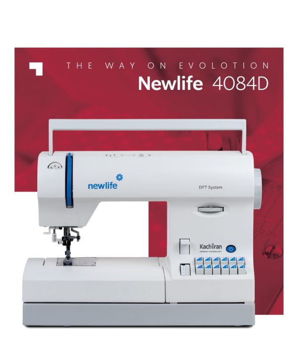 چرخ خیاطی و گلدوزی کاچیران سری نیولایف مدل 4084D با درب و سوزننخکن و DFT