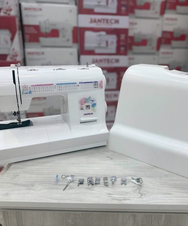 چرخ خیاطی و گلدوزی جانتک ۳۲ کاره مدل SPD1020 با سوزن نخ کن اتومات و درب